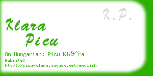 klara picu business card